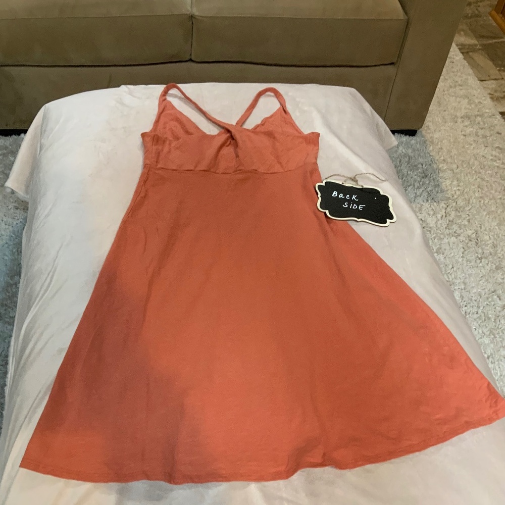 Patagonia Coral M Amber Dawn Dress Adventure Outdoor Sporty Active Athleisure - Picture 5 of 6
